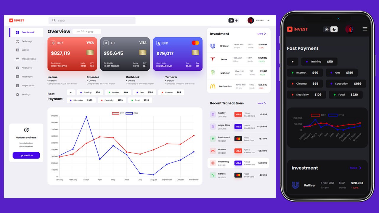 Responsive React Portfolio website with Theme Customization